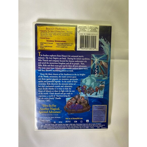 DVD 3 Movie Bundle, Over the Hedge, Atlantis, Monsters Inc. - Picture 8 of 12